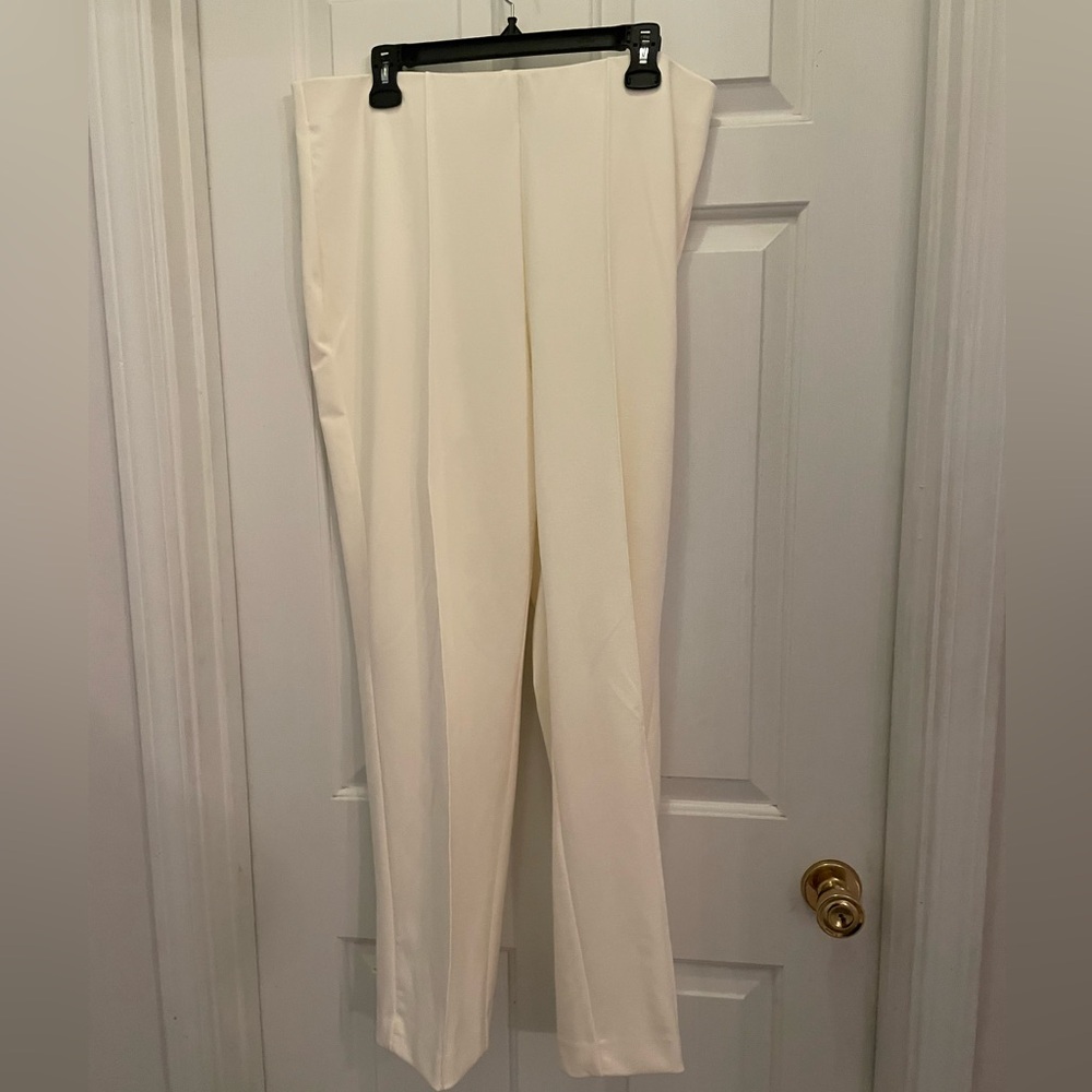 Ruby Rd Cream Straight Leg Pants